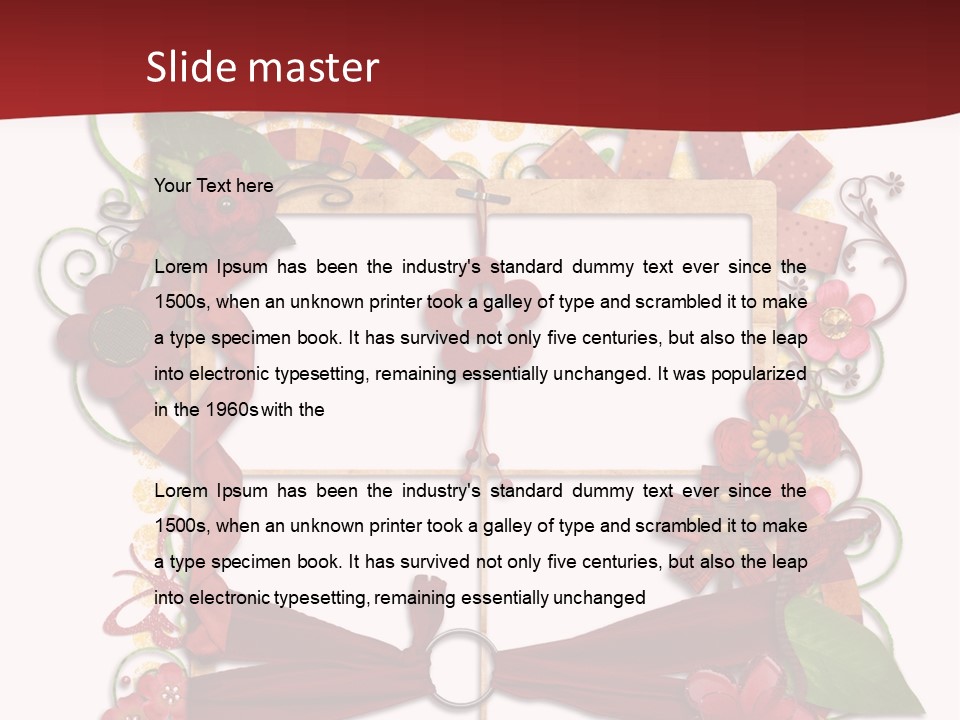 Verziert Blumen Shabby PowerPoint Template