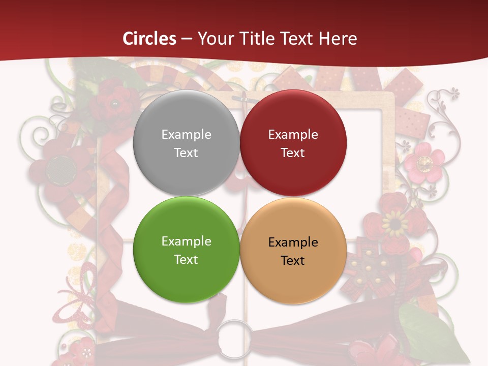 Verziert Blumen Shabby PowerPoint Template