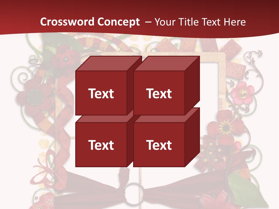 Verziert Blumen Shabby PowerPoint Template