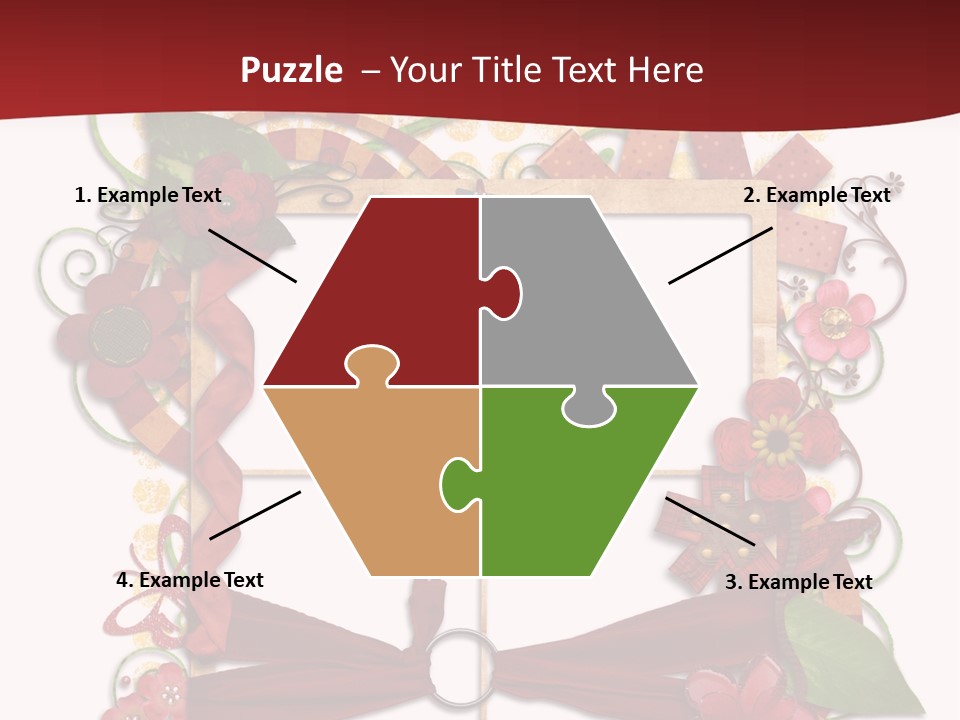 Verziert Blumen Shabby PowerPoint Template