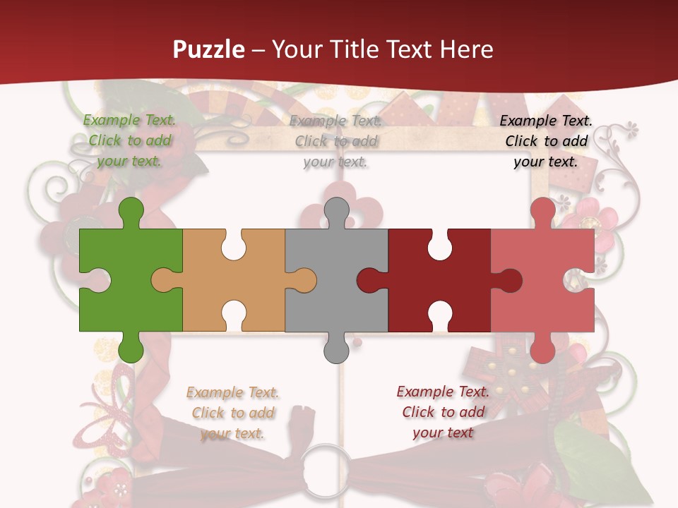 Verziert Blumen Shabby PowerPoint Template