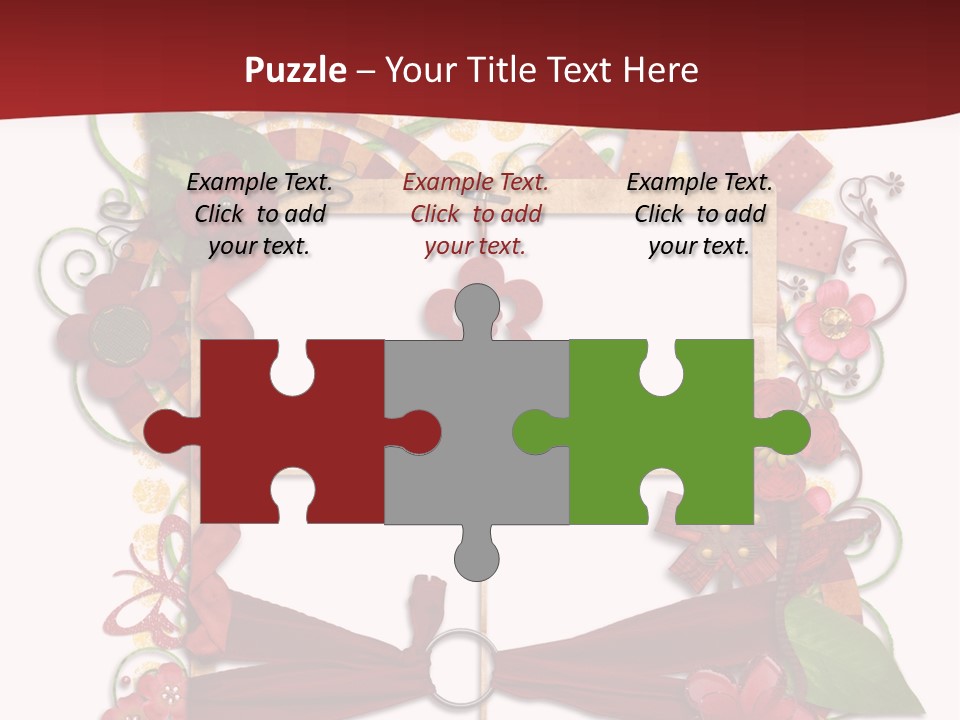 Verziert Blumen Shabby PowerPoint Template