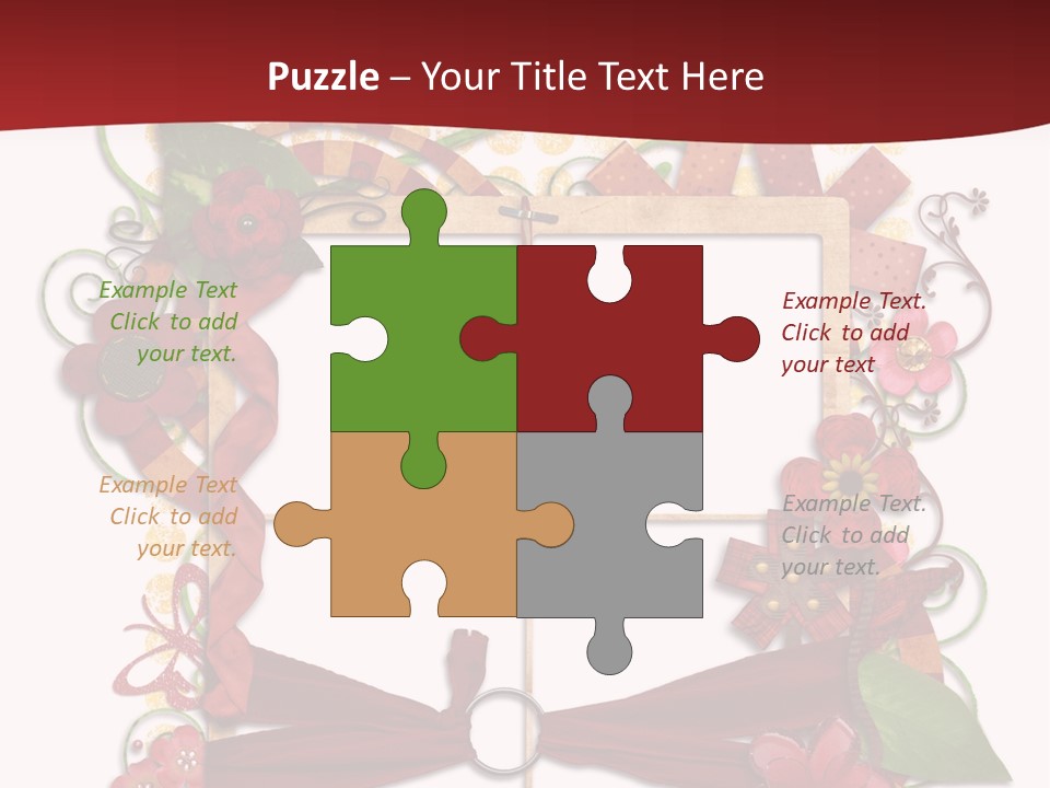 Verziert Blumen Shabby PowerPoint Template