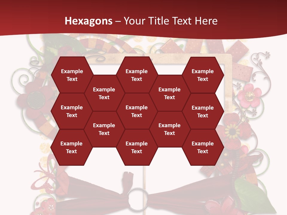 Verziert Blumen Shabby PowerPoint Template