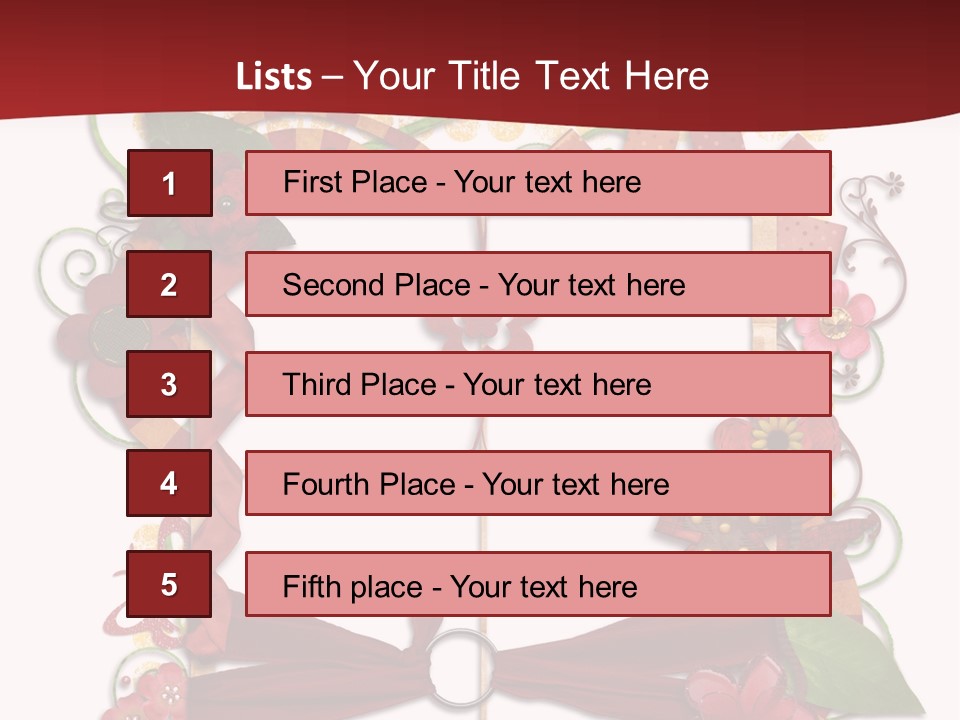 Verziert Blumen Shabby PowerPoint Template