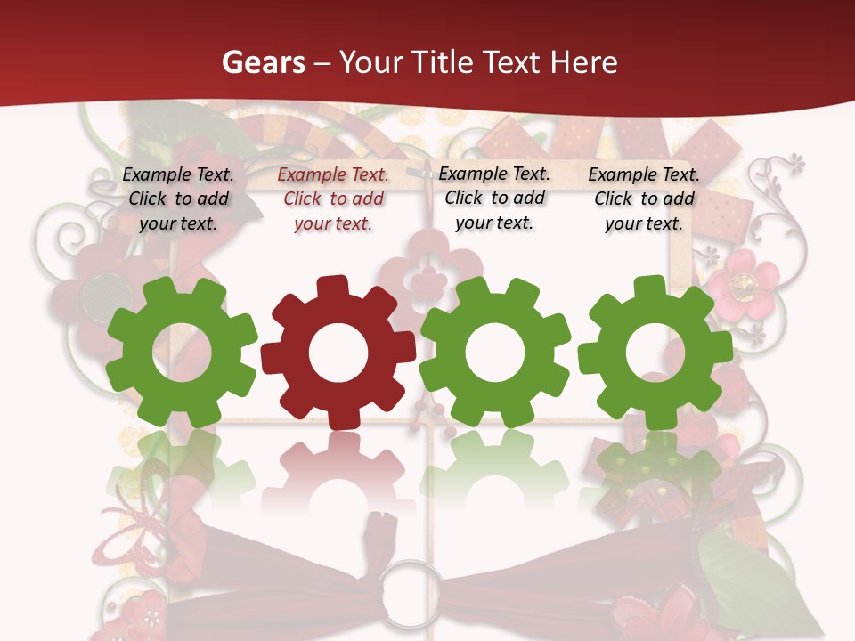 Verziert Blumen Shabby PowerPoint Template