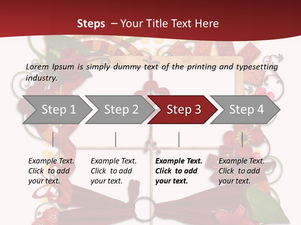 Verziert Blumen Shabby PowerPoint Template