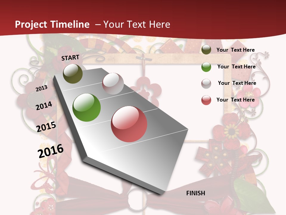Verziert Blumen Shabby PowerPoint Template