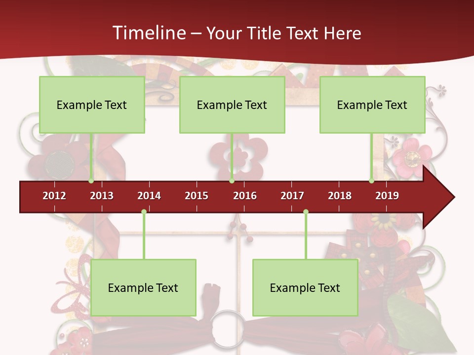 Verziert Blumen Shabby PowerPoint Template