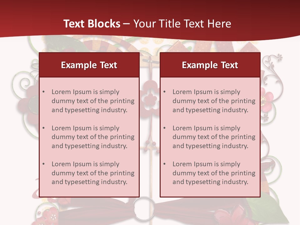 Verziert Blumen Shabby PowerPoint Template