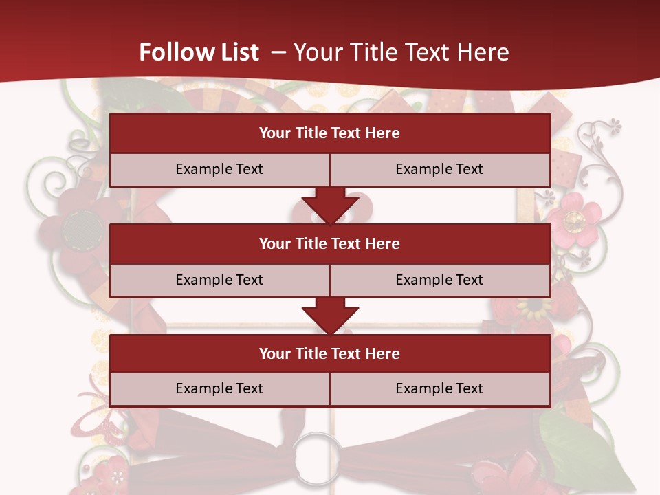 Verziert Blumen Shabby PowerPoint Template