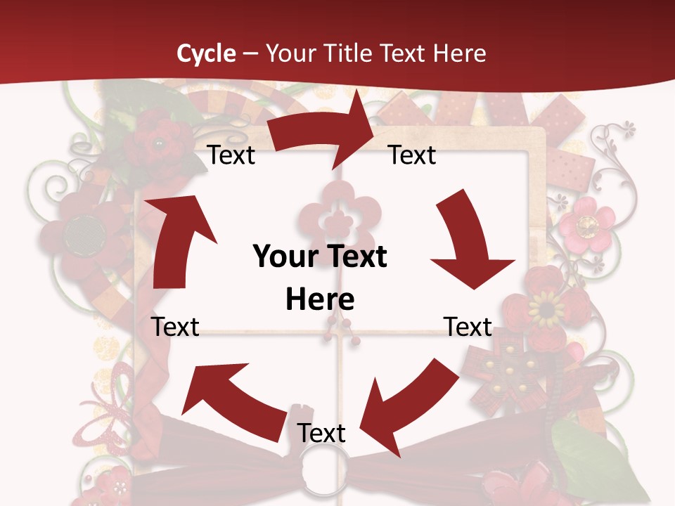 Verziert Blumen Shabby PowerPoint Template
