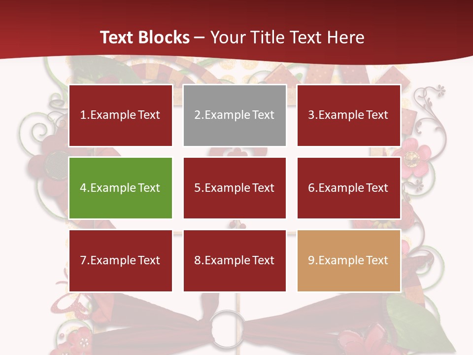 Verziert Blumen Shabby PowerPoint Template