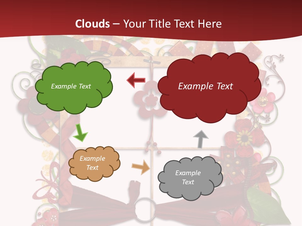 Verziert Blumen Shabby PowerPoint Template