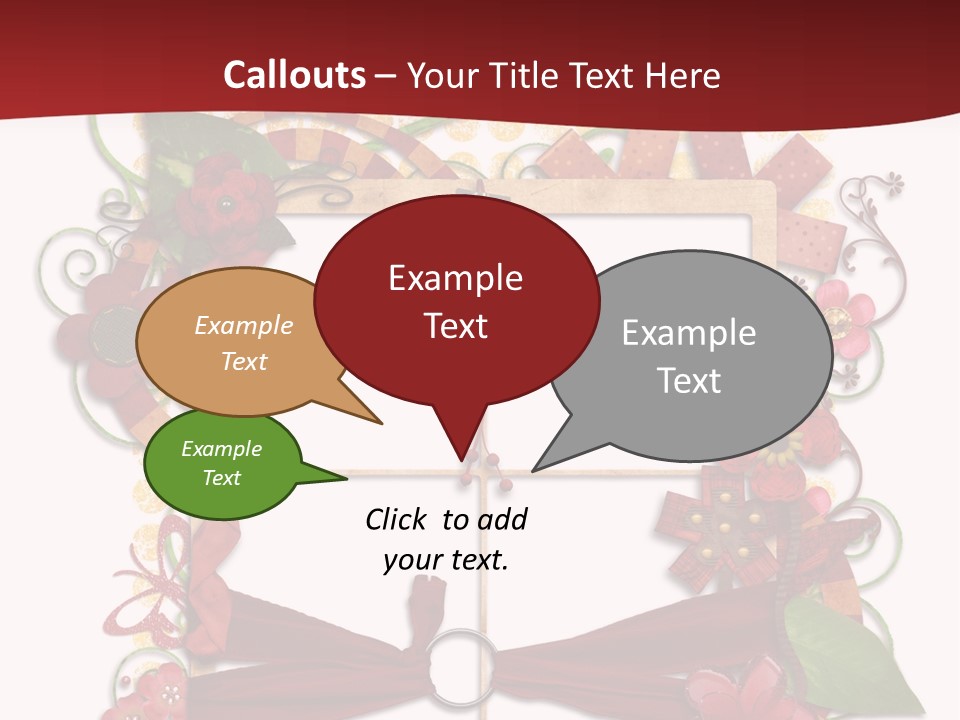 Verziert Blumen Shabby PowerPoint Template