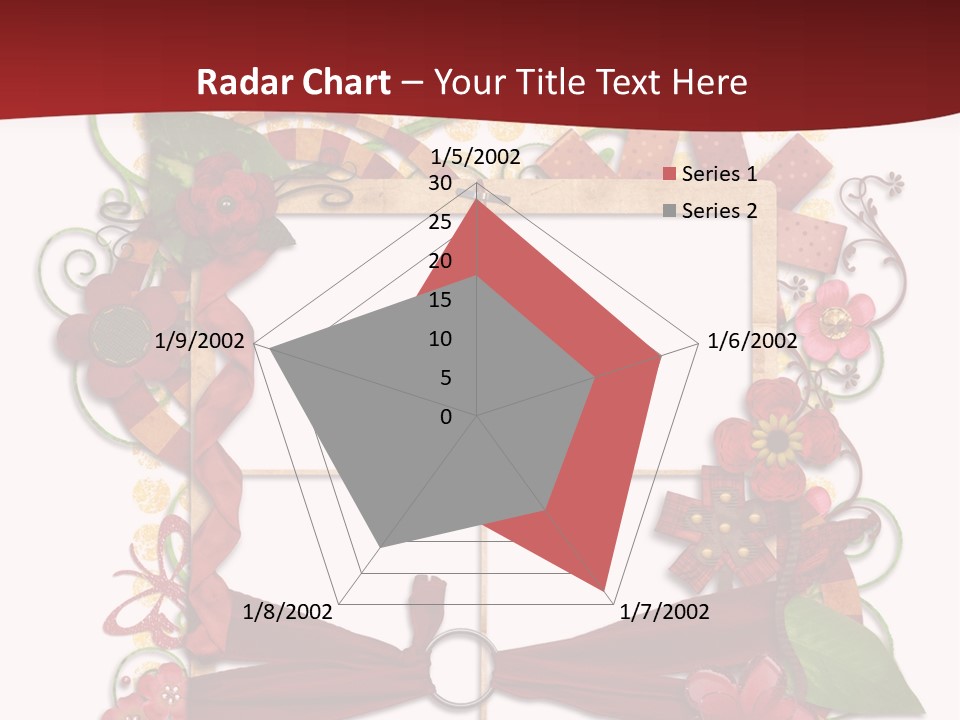 Verziert Blumen Shabby PowerPoint Template