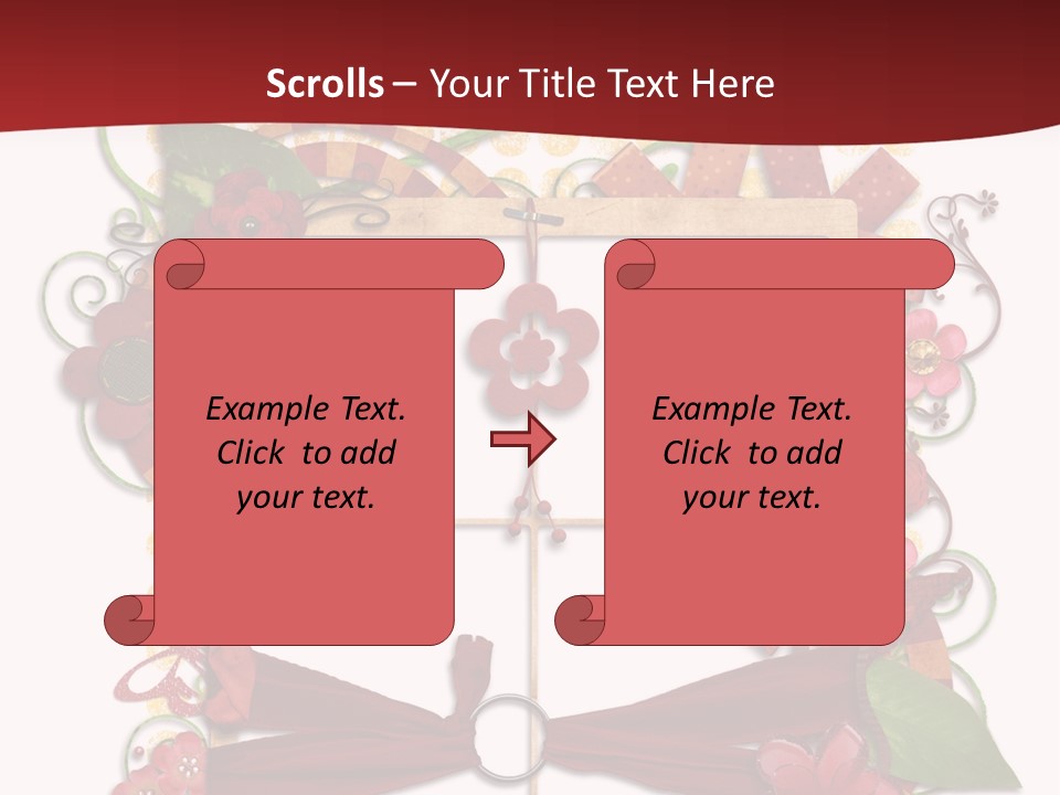 Verziert Blumen Shabby PowerPoint Template