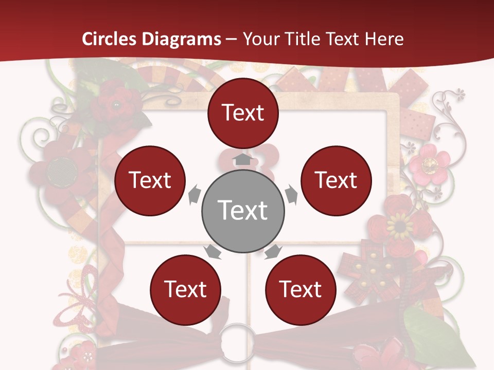 Verziert Blumen Shabby PowerPoint Template