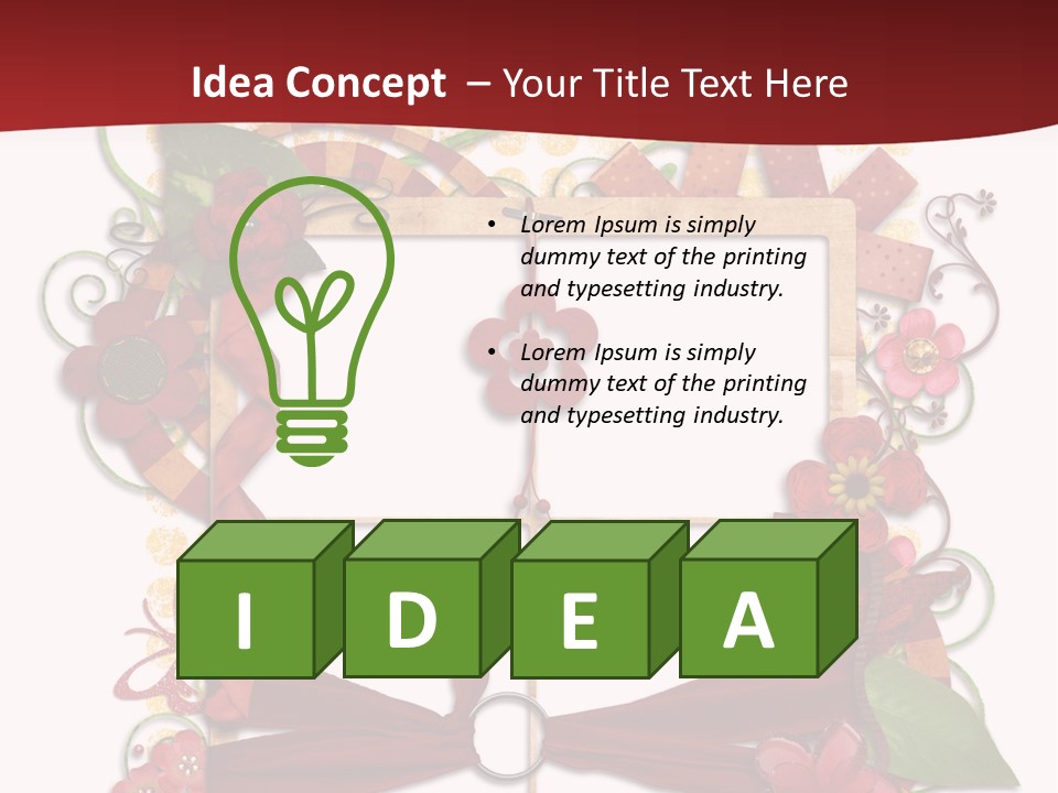 Verziert Blumen Shabby PowerPoint Template