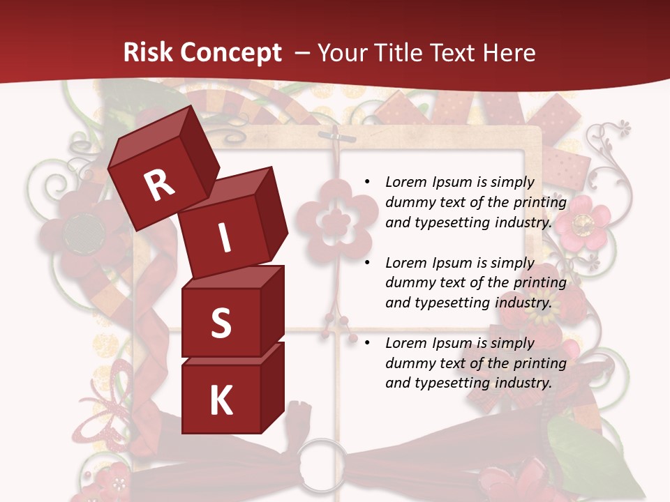 Verziert Blumen Shabby PowerPoint Template