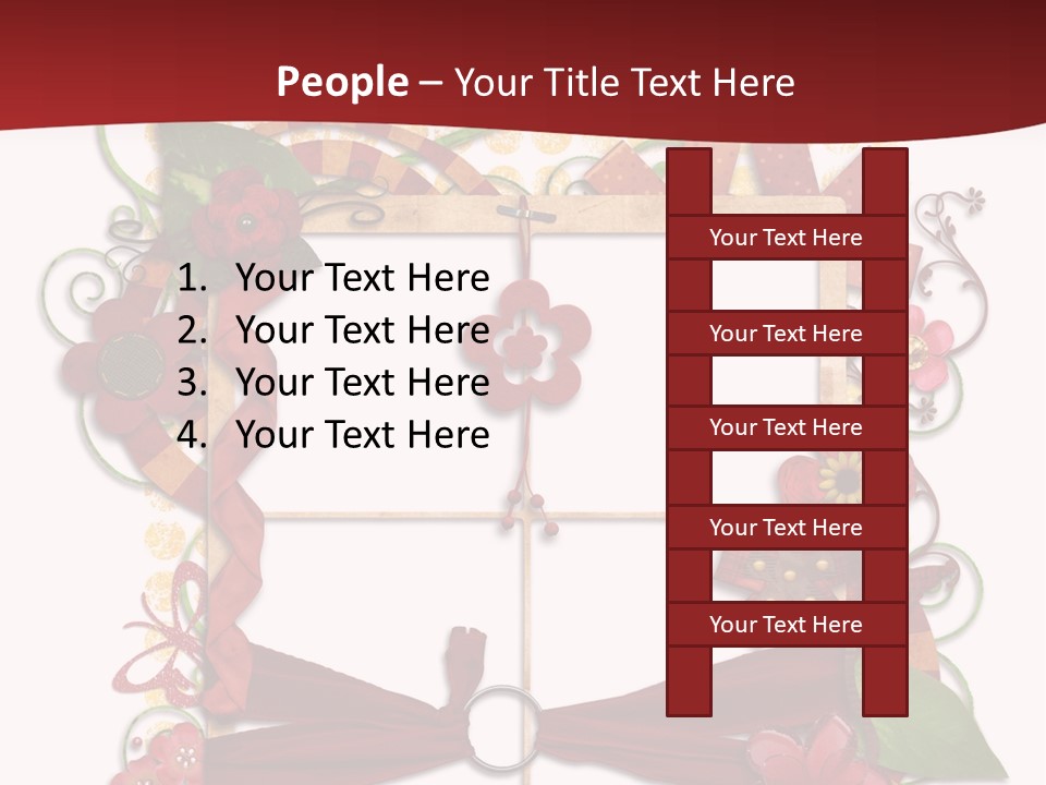 Verziert Blumen Shabby PowerPoint Template