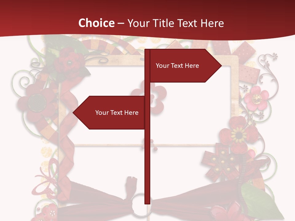 Verziert Blumen Shabby PowerPoint Template