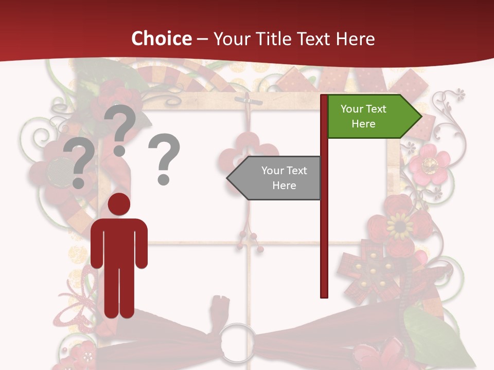 Verziert Blumen Shabby PowerPoint Template