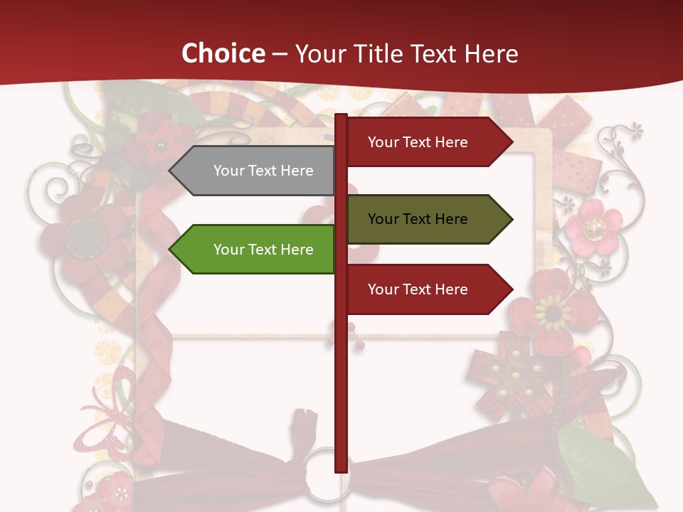 Verziert Blumen Shabby PowerPoint Template
