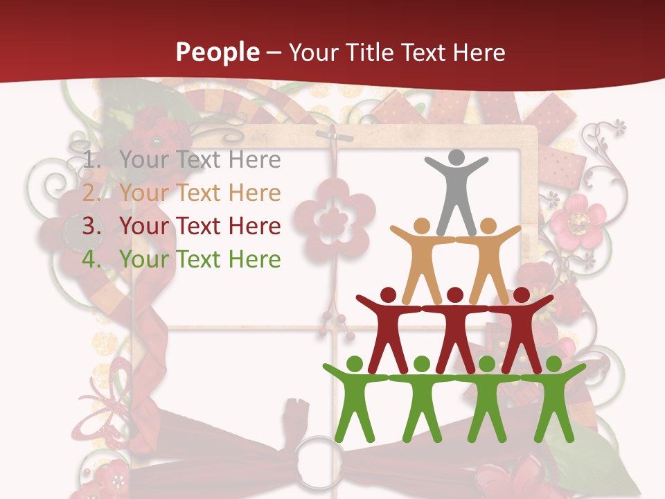 Verziert Blumen Shabby PowerPoint Template