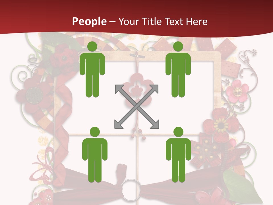 Verziert Blumen Shabby PowerPoint Template