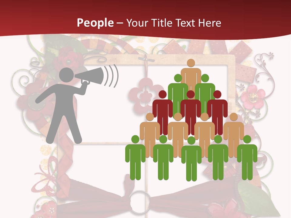 Verziert Blumen Shabby PowerPoint Template