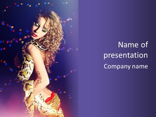 Skin Attractive Model PowerPoint Template