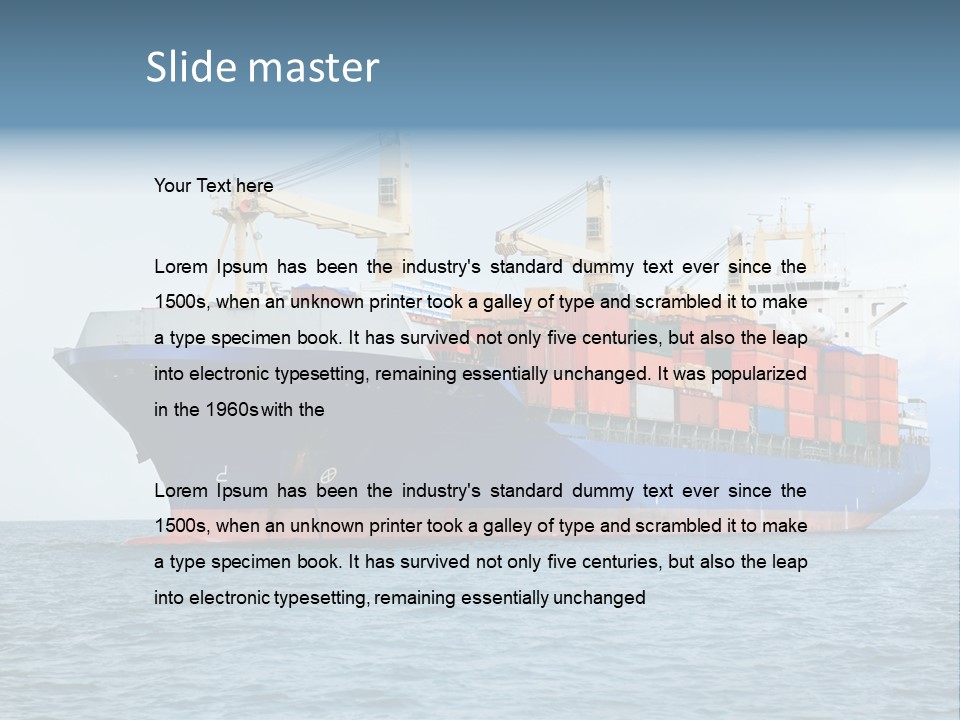 Ocean Logistics Ship PowerPoint Template