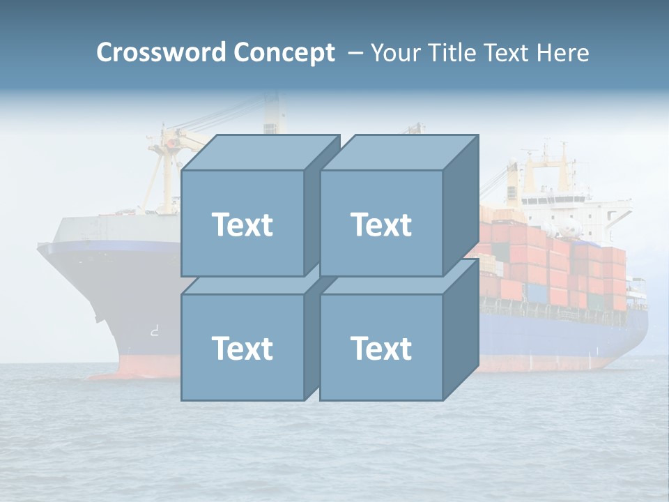 Ocean Logistics Ship PowerPoint Template