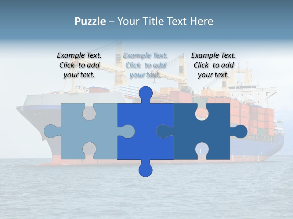 Ocean Logistics Ship PowerPoint Template