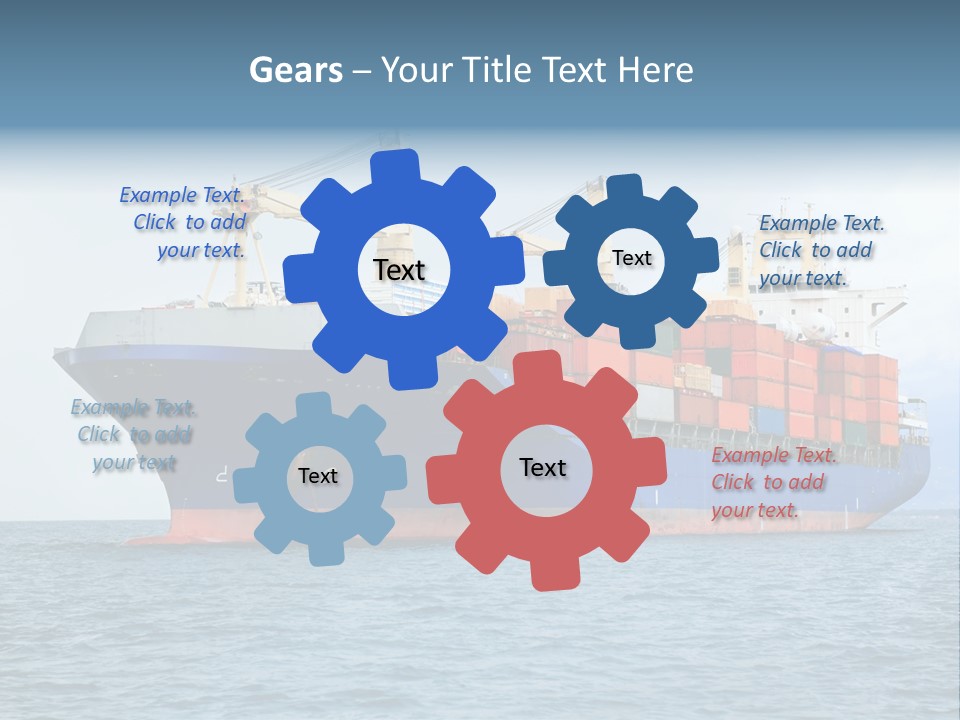 Ocean Logistics Ship PowerPoint Template