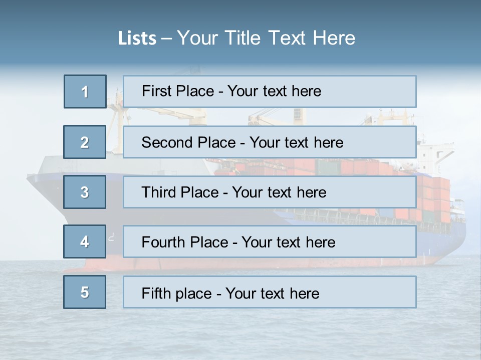 Ocean Logistics Ship PowerPoint Template