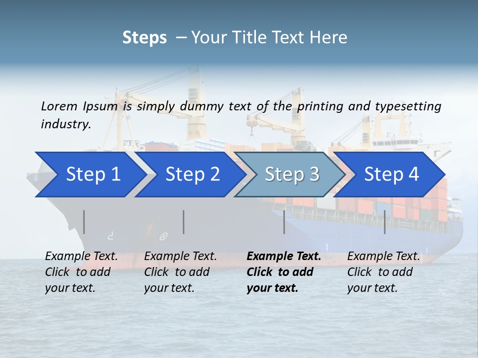 Ocean Logistics Ship PowerPoint Template
