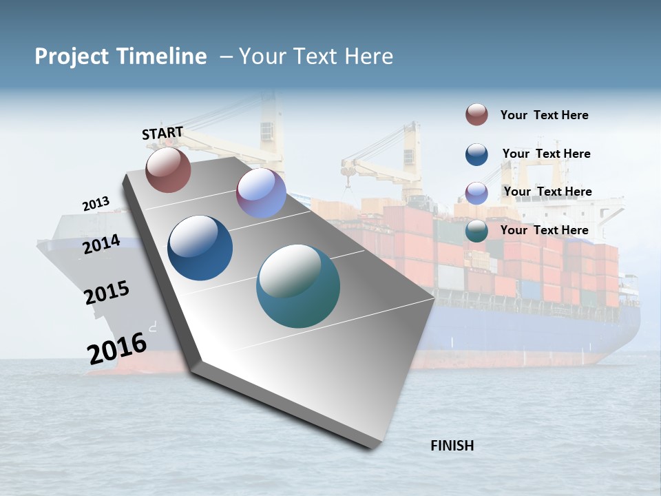 Ocean Logistics Ship PowerPoint Template