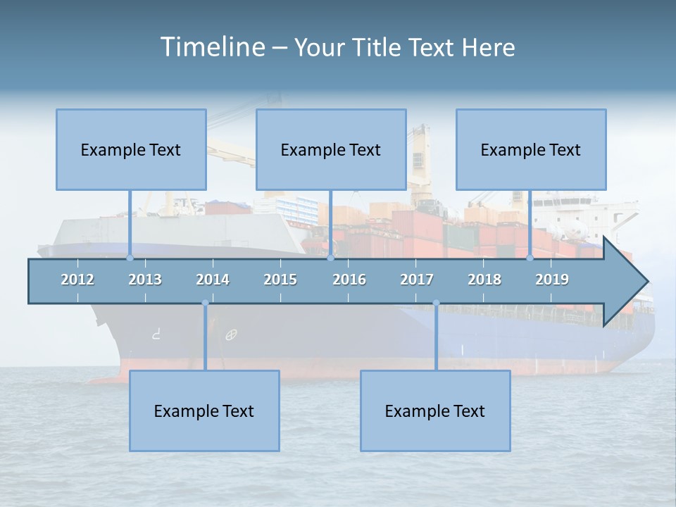 Ocean Logistics Ship PowerPoint Template