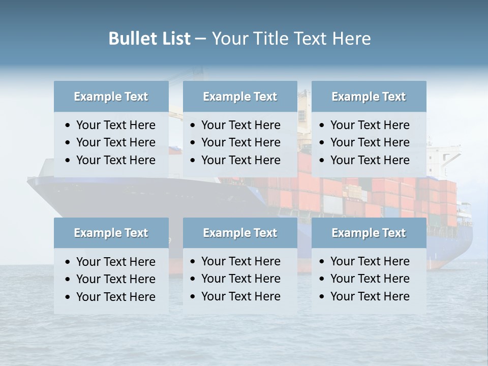 Ocean Logistics Ship PowerPoint Template