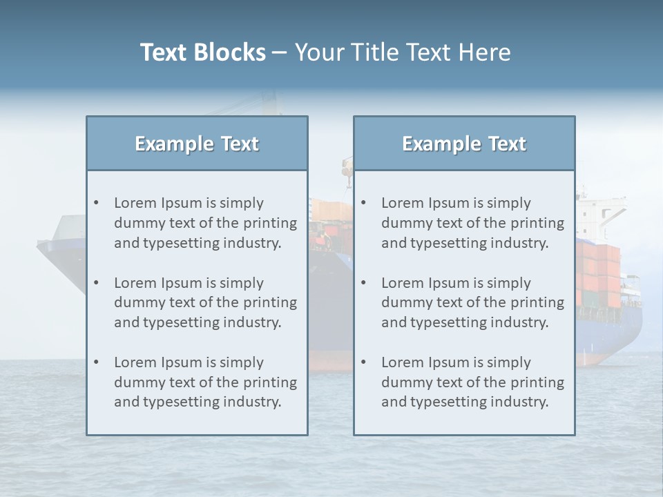 Ocean Logistics Ship PowerPoint Template