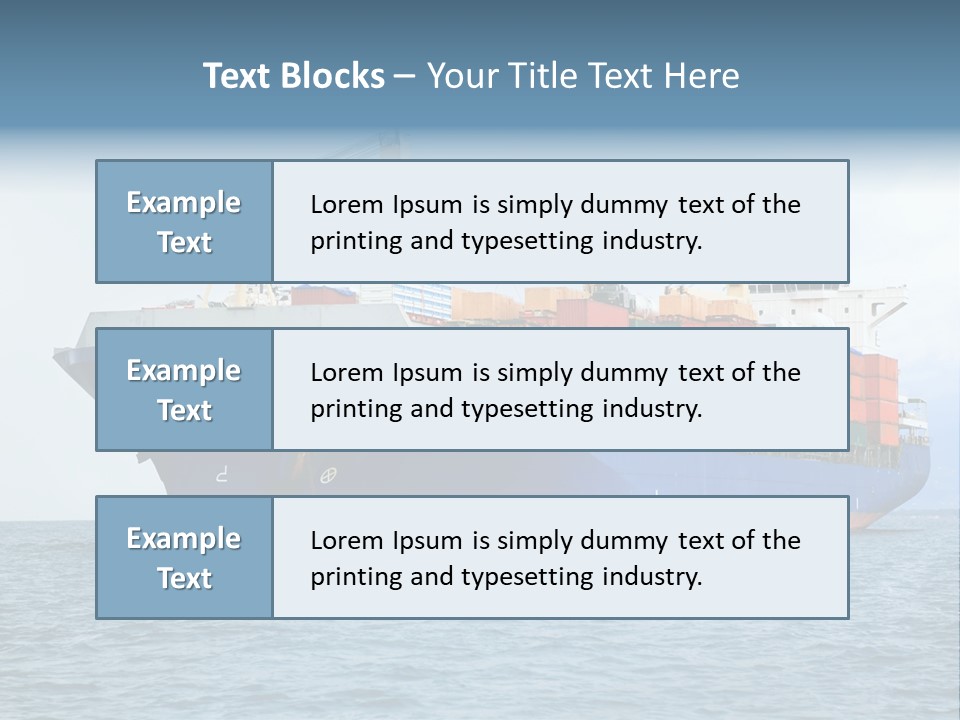 Ocean Logistics Ship PowerPoint Template