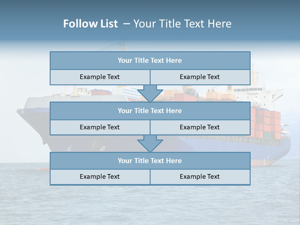 Ocean Logistics Ship PowerPoint Template