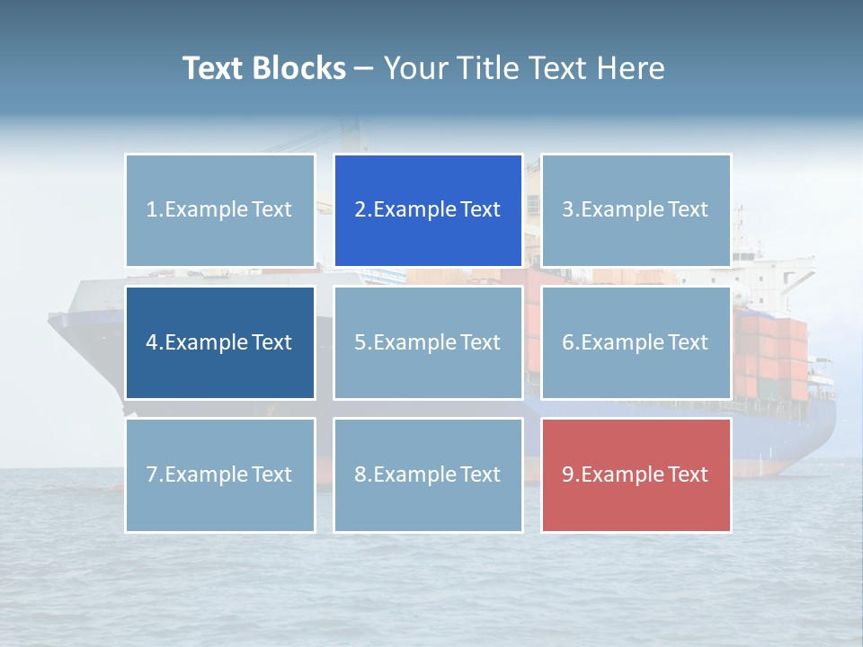 Ocean Logistics Ship PowerPoint Template