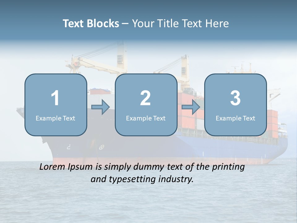 Ocean Logistics Ship PowerPoint Template