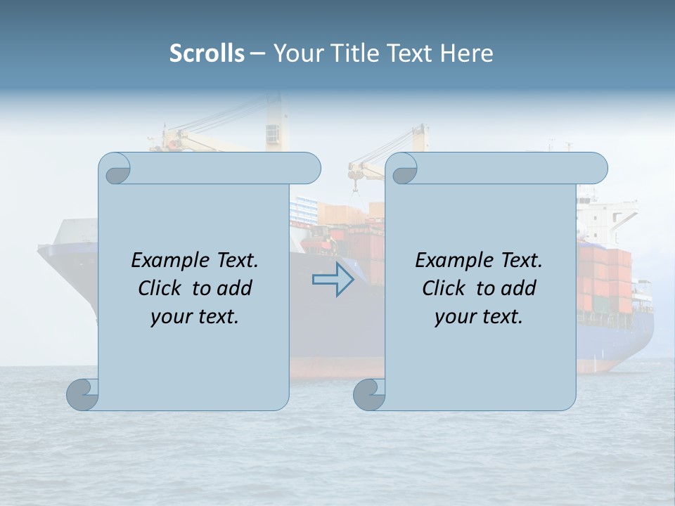 Ocean Logistics Ship PowerPoint Template