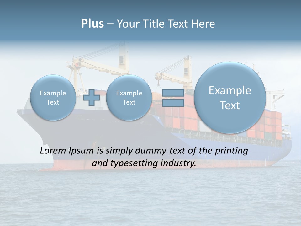 Ocean Logistics Ship PowerPoint Template