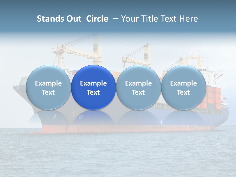 Ocean Logistics Ship PowerPoint Template