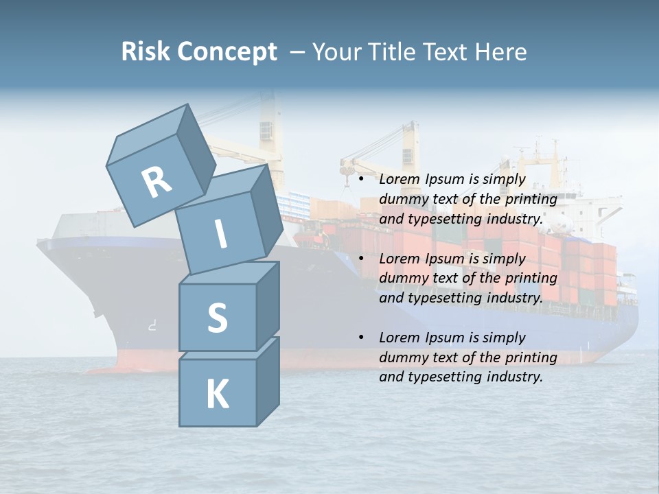 Ocean Logistics Ship PowerPoint Template